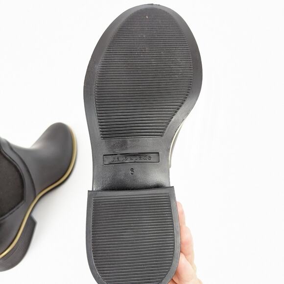Kate Spade Black Solstice Rain Bootie Size 6 - Picture 7 of 11